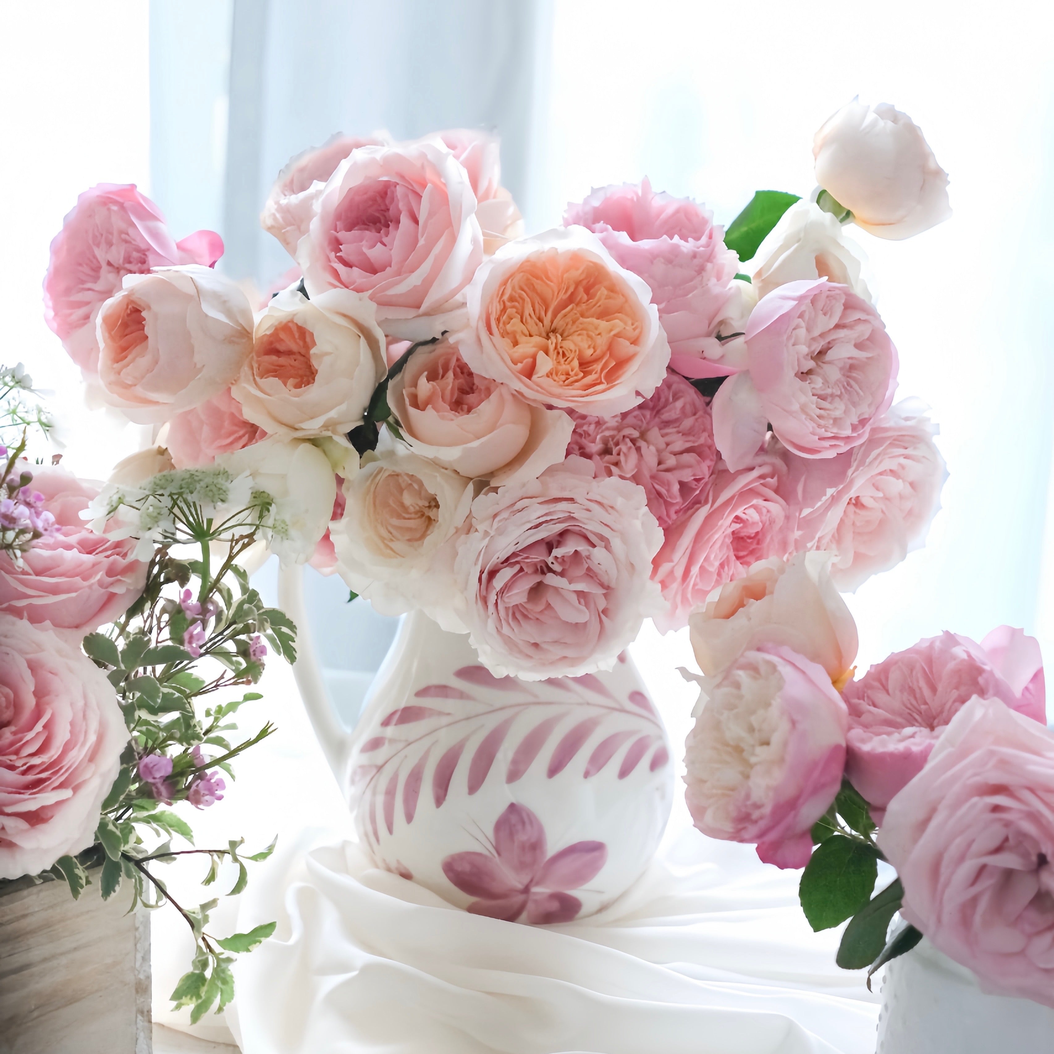 Grace Rose Signature Pitcher & Roses