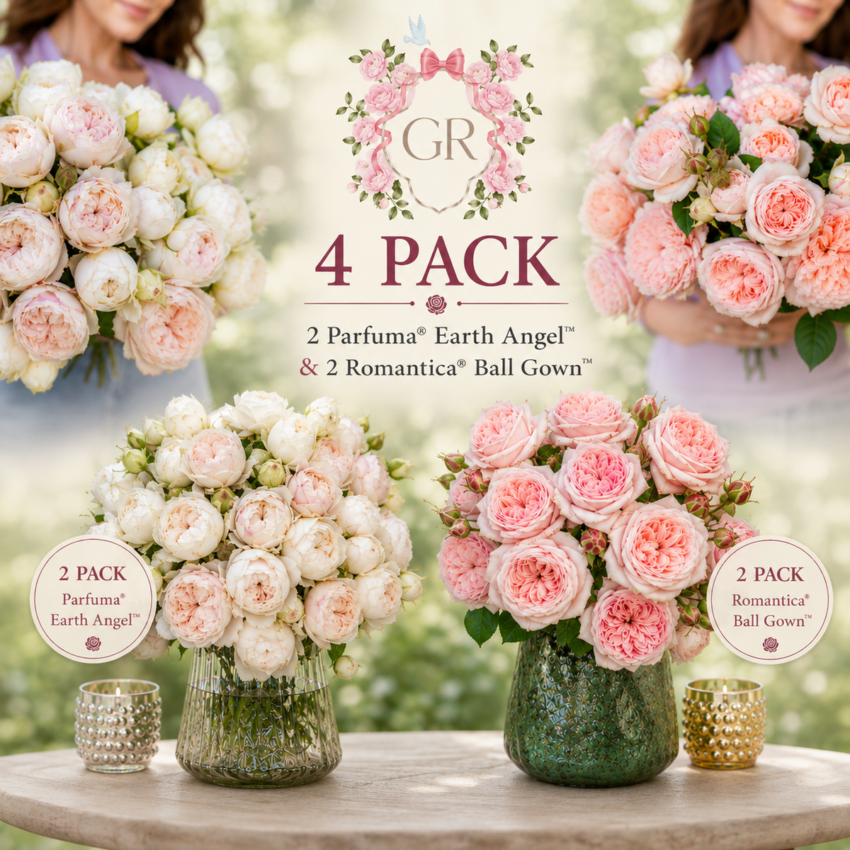 FLASH SALE - 4 Pack - 2 Parfuma® Earth Angel™ & 2 Romantica® Ball Gown™