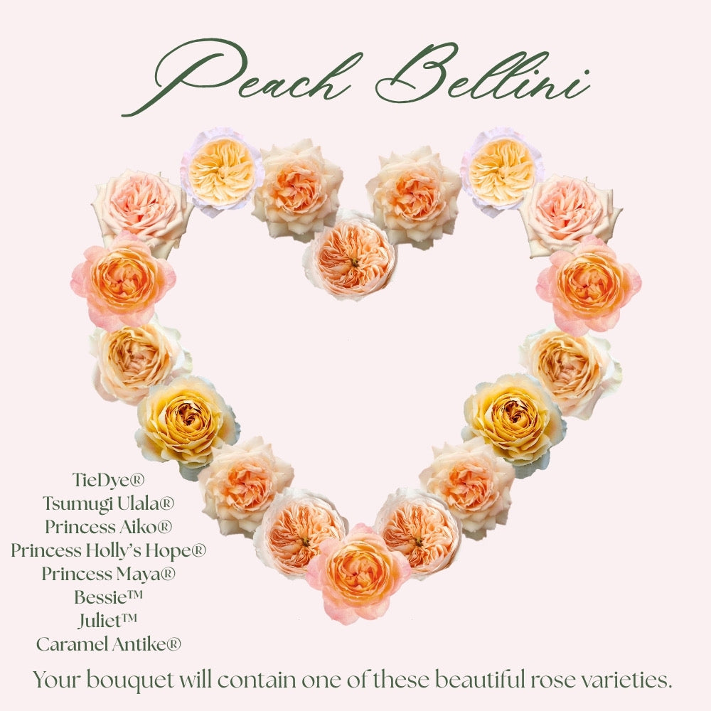 Peach Bellini Valentine's Day Bouquet
